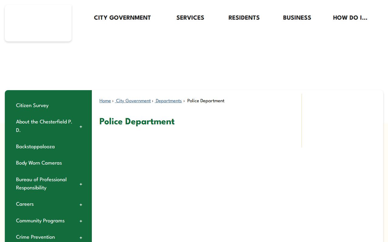 Chesterfield Police Department arrest and records information