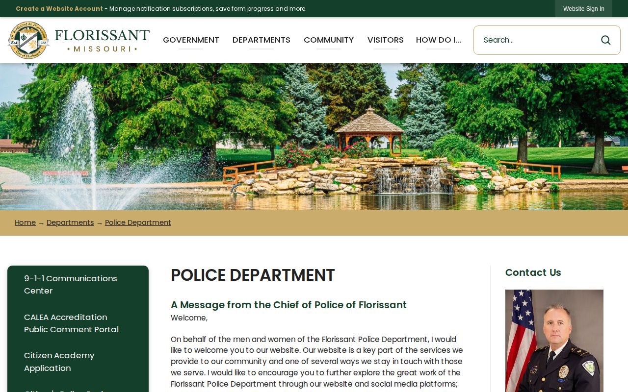 Florissant Police Department arrest and records information